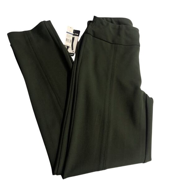 NWT New Directions Ponte Pull On Green Slim Leg Stretch Pants Stylish Versatile - Picture 12 of 16
